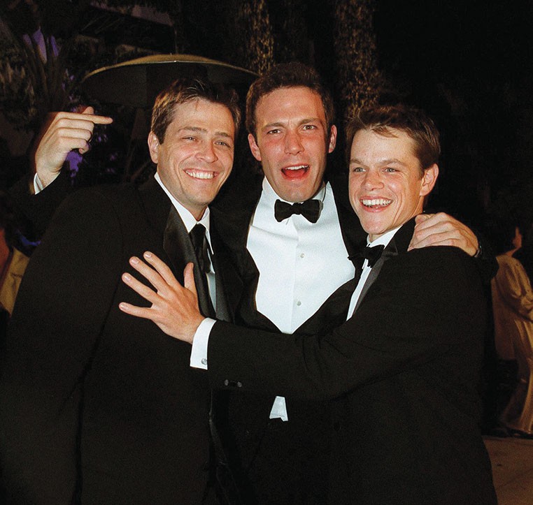 С агентом Патриком Уайтселлом (слева) и Аффлеком на церемонии вручения «Оскар» в 1993 году. 