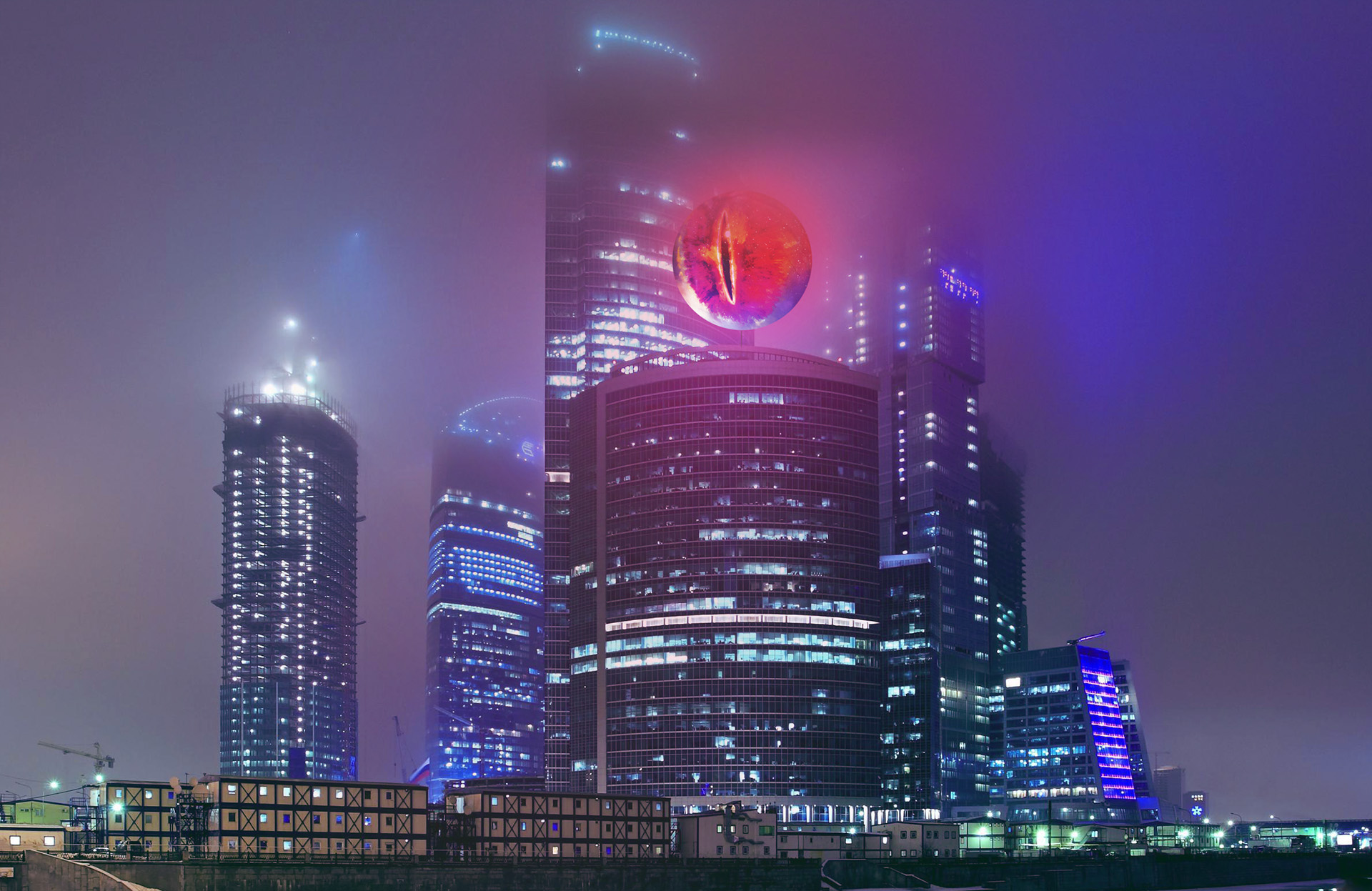 Око Саурона на башне Москва-Сити